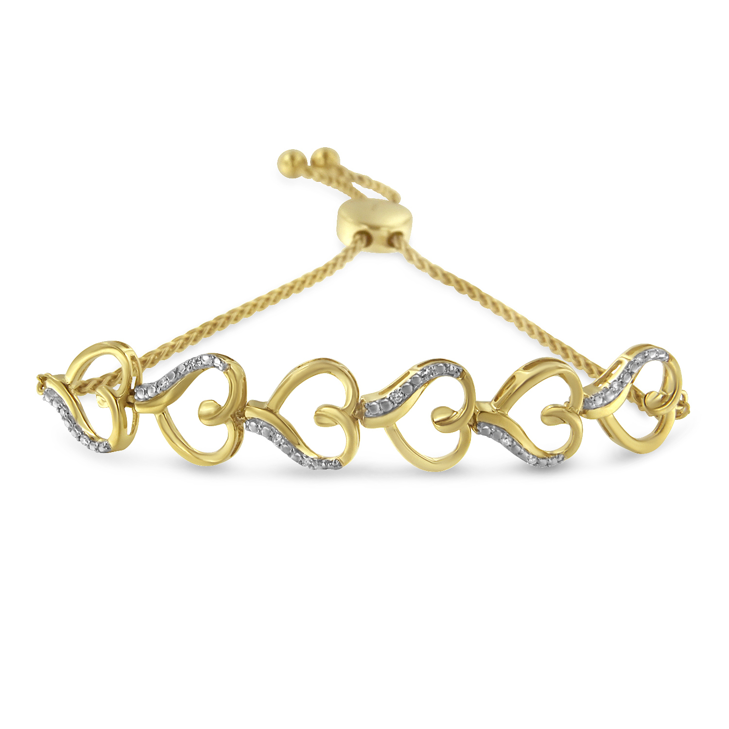 10k Yellow Gold Over .925 Sterling Silver
